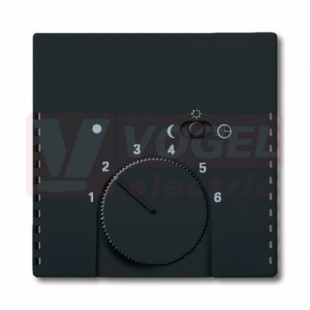 2CKA001710A3909 Kryt termostatu prostorového, s otočným ovládáním; mechová černá; 1795-885 - Future linear