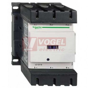 LC1D150B7     Stykač 3P 150A AC-3,  24V AC, pom.kont. 1"Z"+1"V" šroub.svorky, cívka s odruš.modulem