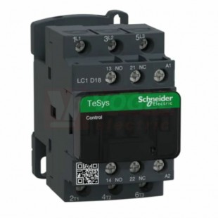LC1D18D7      Stykač 3P 18A AC-3, 42V AC, pom.kont. 1"Z"+1"V" šroub.svorky, cívka s odrušovacím modulem