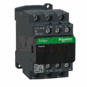 LC1D18EL      Stykač 3P 18A AC-3,  48V DC, pom.kont. 1"Z"+1"V" šroub.svorky, 2,4 W, cívka s rozšíř.rozsahem a odruš.modulem