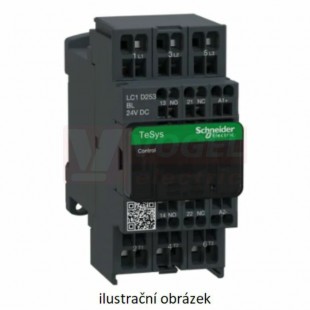 LC1D253E7     Stykač 3P 25A AC-3, 48V AC, pom.kont. 1"Z"+1"V" pruž.svorky