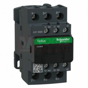LC1D25B7      Stykač 3P 25A AC-3, 24V AC, pom.kont. 1"Z"+1"V" šroub.svorky, cívka s odrušovacím modulem