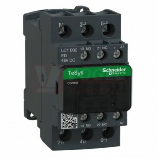 LC1D32ED      Stykač 3P 32A AC-3,  48V DC, pom.kont. 1"Z"+1"V" šroub.svorky, cívka s odrušovacím modulem