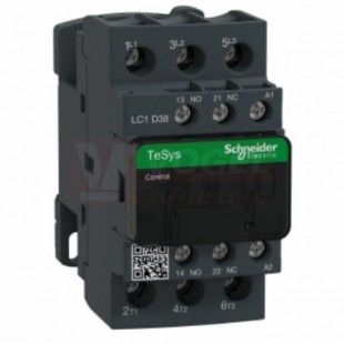LC1D38B7      Stykač 3P 38A AC-3,  24V AC, pom.kont. 1"Z"+1"V" šroub.svorky, cívka s odrušovacím modulem