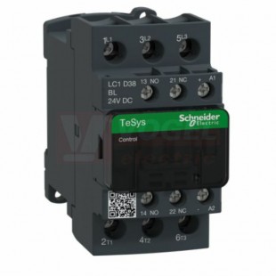 LC1D38BL      Stykač 3P 38A AC-3,  24V DC, pom.kont. 1"Z"+1"V" šroub.svorky, 2,4 W, cívka s odrušovacím modulem