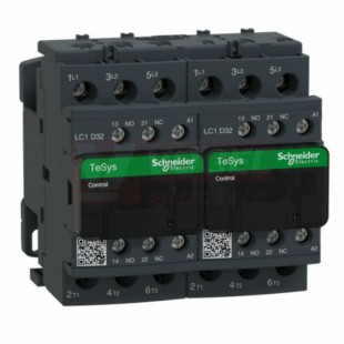 LC2D32B7      Stykač reverzační 3P 32A AC-3, 24V AC, pom.kont. 1"Z"+1"V" šroub.svorky