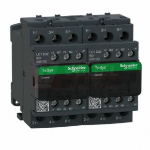 LC2D32BD      Stykač reverzační 3P 32A AC-3, 24V DC, pom.kont. 1"Z"+1"V" šroub.svorky