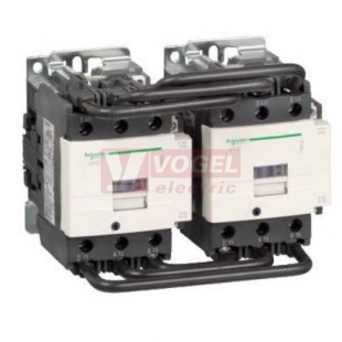 LC2D95Q7     Stykač reverzační 3P 95A AC-3, 380V 50/60Hz, pom.kont. 1"Z"+1"V" šroub.svorky