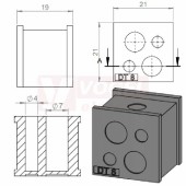 DT8 průchodková vložka, velká, šedá (41552)