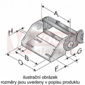 KA 35086 řetězové zakončení (1 díl), (s čepy), pro vnitřní š=86mm, pro řetěz MP 35, NEREZ (MR-035000008300)