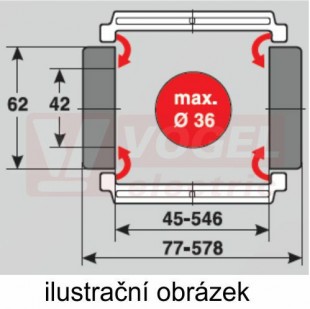 MP 41 RV120 stranový článek rádius 120mm, výška 42/62mm, plast, s předpětím (MR-041000012000)