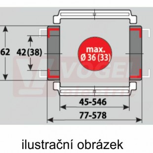 MP 41.2 RK200 stranový článek rádius 200mm, výška 42/62mm, plast, bez předpětí (MR-041200020010)