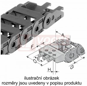 KA10.1 041 řetězové zakončení (s otvory), pro vnitřní š=41mm, plast, pro řetěz MP 10.1 (MR-010100006000)