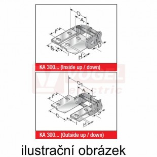 KA3009 řetězové zakončení dělené (s otvory), (1ks = 2díly), pro vnitřní š=26-125mm, NEREZ, pro řetěz MP 3000  (MR-0300000054)