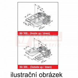 KA3009 řetězové zakončení dělené (s otvory), (1ks = 2díly), pro vnitřní š=26-125mm, NEREZ, pro řetěz MP 3000  (MR-0300000054)