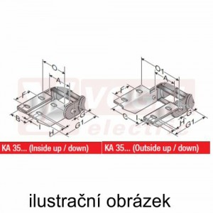 KA 3509 řetězové zakončení (s otvory), pro vnitřní š= 62-150mm, pro řetěz MP 35, NEREZ (MR-0350000056)