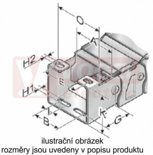 KA 36062 C řetězové zakončení (s otvory), pro vnitřní š=62mm, pro řetěz MP 36G, NEREZ (MR-036000002000)