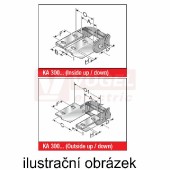 KA3008 řetězové zakončení dělené (s otvory), pro vnitřní š=26-125mm, (1ks = 2díly), pozink. pro řetěz MP 3000  (MR-0300000052)