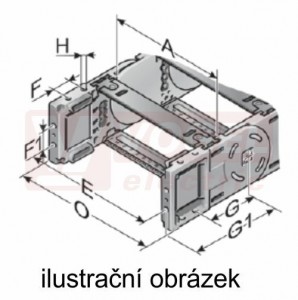 KA 30.1-F LEVÉ, řetězové zakončení (s otvory), vnitřní š=50mm, pro řetěz MP 30.1 (MR-030100005090)