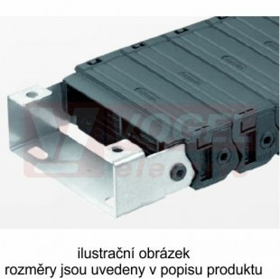 KA25125 C řetězové zakončení (s otvory), pro vnitřní š=125mm, pro řetěz MP 25G, NEREZ (MR-025000004000)