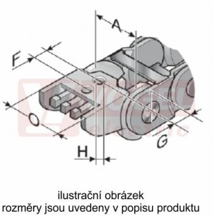 KA20025 řetězové zakončení (s čepy), pro vnitřní š=25mm, plast, pro řetěz MP 20 (MR-020200005300)