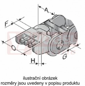 KA20038 řetězové zakončení (s čepy), pro vnitřní š=38mm, plast, pro řetěz MP 20 (MR-020200005500)