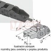 KA10.1 015/ESD řetězové zakončení (s otvory), pro vnitřní š=15mm, plast, pro řetěz MP 10.1, barva šedivá, ESD=pro prostředí s nebezpečím výbuchu (MR-010100005470)