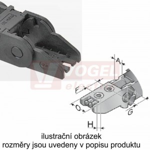 KA/Z 18.1 018/ESD řetězové zakončení (s čepy), pro vnitřní š=18mm, plast, pro řetěz MP 18.1, MP 18.2, barva šedivá, ESD=pro prostředí s nebezpečím výbuchu (MR-018100005170)