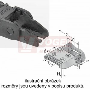 KA/Z 18.1 037/ESD řetězové zakončení (s čepy), pro vnitřní š=37mm, plast, pro řetěz MP 18.1, MP 18.2, barva šedivá, ESD=pro prostředí s nebezpečím výbuchu (MR-018100005570)