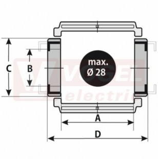 MP 32.2 RV080 stranový článek rádius 80mm, výška 32/53mm, plast, s předpětím (MR-032200008000)