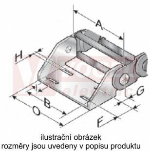 KA 35062 řetězové zakončení (s čepy), pro vnitřní š=62mm, pro řetěz MP 35, pozink. (MR-035000007100)