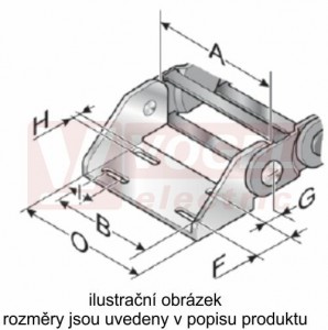 KA 35102 řetězové zakončení (s čepy), pro vnitřní š=102mm, pro řetěz MP 35, pozink. (MR-035000007500)