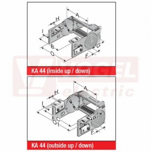 KA44 řetězové zakončení (2 díly), pro vnitřní š=62-182mm, pro řetěz MP 44, MP 43G, pozink. (MR-0440000050)