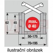 MP 45.2-D RV200 řetězový článek rádius 200mm, výška 45/62mm, šířka 175/195mm, délka článku 66mm (15ks/1bm), s předpětím (MR-045217520040)