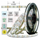LED pásek SMD2835 CW, 120LED/m, 14W/m, 1355lm/m, IP20, DC 24V, 10mm, 5m (126.368.60.0)