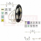 LED pásek SMD2216 WW, 120LED/m, 7,2W/m, 585lm/m, IP20, DC 24V, 4mm, 10m (126.730.60.7)