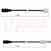 Napájecí konektor - zásuvka, konektor s připojením k LED pásku 8 mm, pro 120x3528 (112.006.21.3)