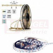 LED pásek SMD3527 dual white WW-CW, 120LED/m, 19,2W/m, 1605lm/m, IP20, DC 12V, š=10mm, délka 5m (122.632.60.0)