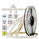 LED pásek SMD2835 CW, 120LED/m, 14W/m, 1212lm/m, IP68, DC 12V, 13mm, 5m (121.370.60.0)