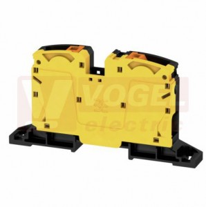 A2C 35 FE DM svorka řadová, PUSH-IN 35mm2, černo/žlutá, 1/1, š=16mm, přímá montáž na desku (2552160000)