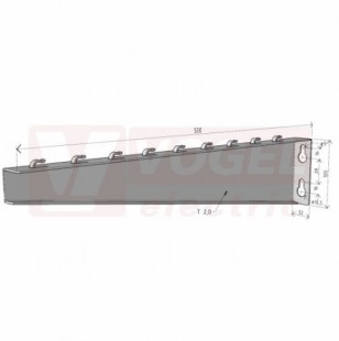 Nosník NZM 500 "A2" nerez AISI 304L vč. pasivace" - pro žlab 500/50; 500/100 (ARK - 235054)