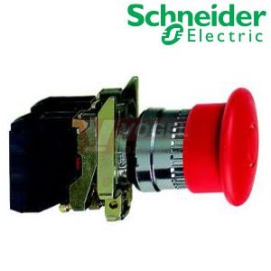 XB4BT845 Ovládač "Nouzového zastavení" s hřib. knoflíkem - rudá
