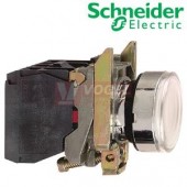 XB4BW31M5 Ovládač stiskací prosvětlený, lícující, 1 Z + 1 V, s integrovanou LED 230...240V, bílý
