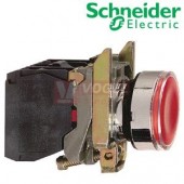 XB4BW34M5 Ovládač stiskací prosvětlený, lícující, 1 Z + 1 V, s integrovanou LED 230...240V, rudý