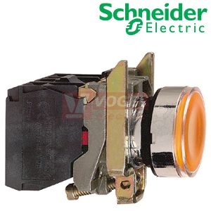 XB4BW35M5 Ovládač stiskací prosvětlený, lícující, 1 Z + 1 V, s integrovanou LED 230...240V, oranžový