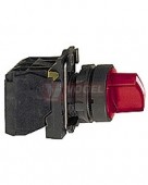 XB5AK124M5 Ovládač otočný prosvětlený s LED, 1 Z + 1 V, 230..240V - rudý