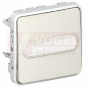 69633 PLEXO IP55 Tlačítko č.1/0 So, 10A/250V s orientačním podsvětlením (popisové pole), barva béžová, IK07