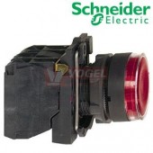 XB5AW34G5 Ovládač stiskací prosvětlený, lícující, 1 Z + 1 V, 110..120V - rudý