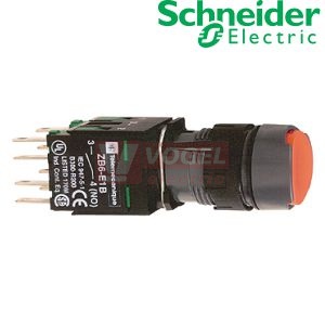 XB6AA45B Ovládač stiskací, lícující s návratem, 1 Z + 1 V - rudý