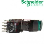 XB6AE3B5B Ovládač stiskací prosvětlený přesahující s návrat., 1 Z + 1 V - zelený, včetně LED 12…..24V